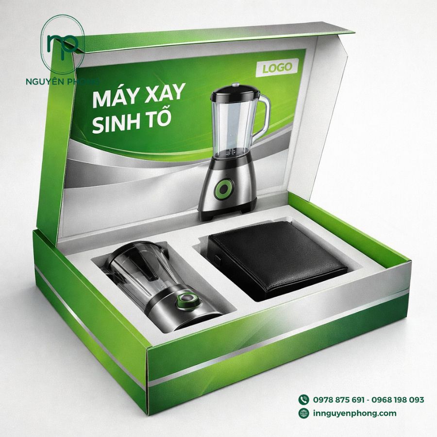 Mẫu hộp carton đựng máy xay sinh tố cầm tay